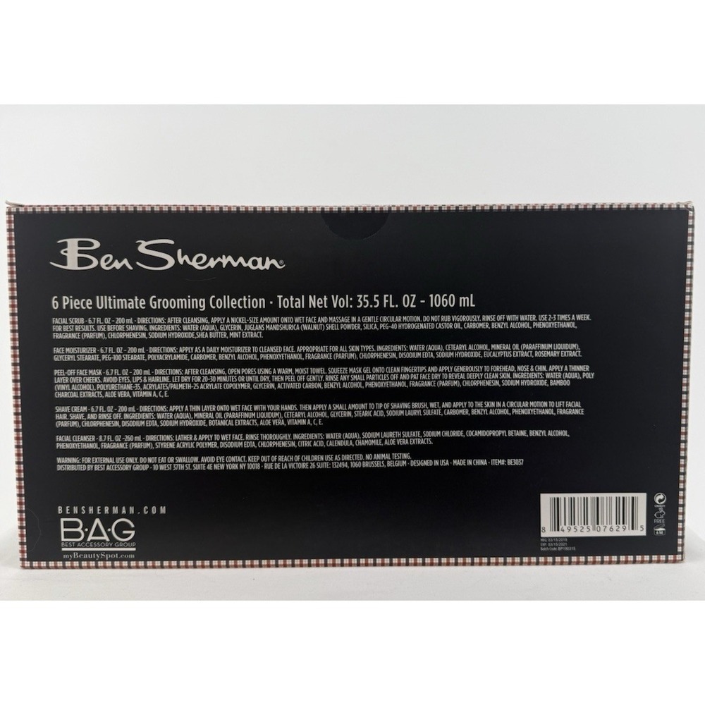 Ben Sherman Men's 6 Piece Ultimate Grooming Collection Gift Box Set New in Box - Picture 5 of 7